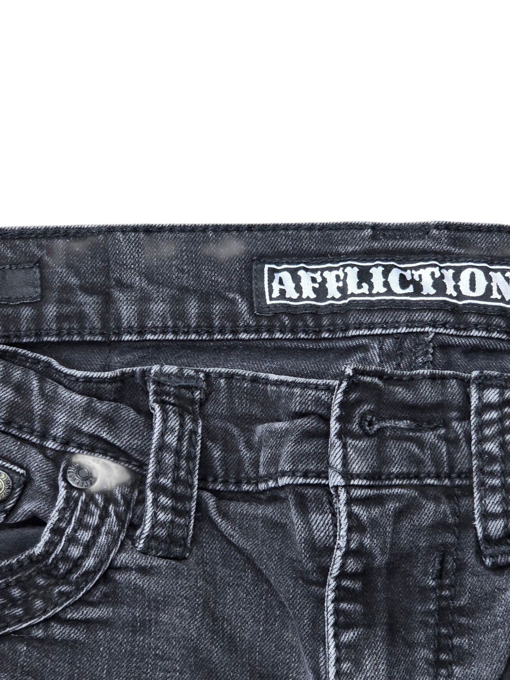 Affliction Gage Black Premium Distressed Jeans Men’s 31x31